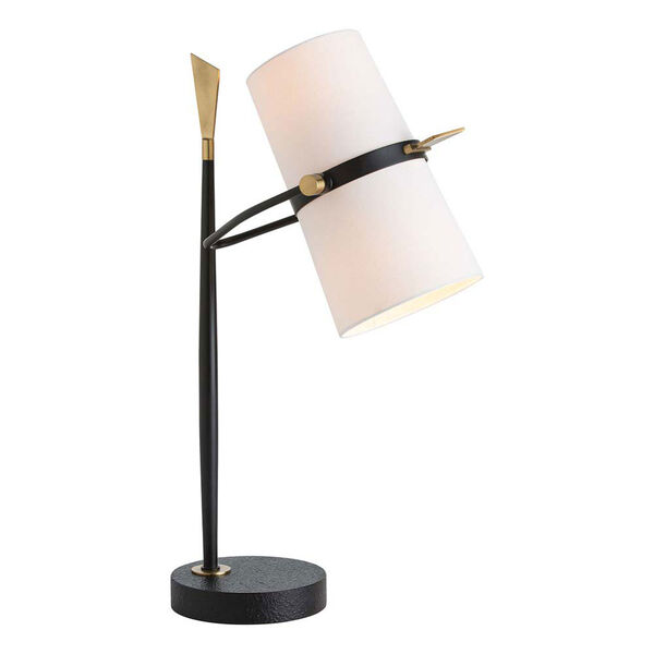 Yasmin Antique Black 28-Inch Two-Light Table Lamp, image 1
