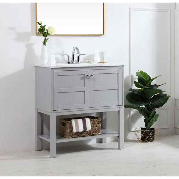 Mason Gray 30-Inch Vanity Sink Set, image 3