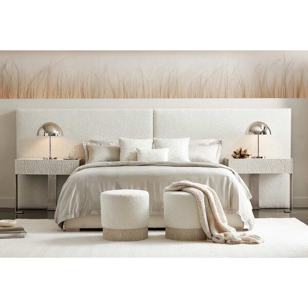 Solaria White and Natural King Panel Bed, image 6