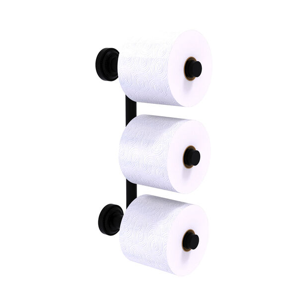 Dottingham Matte Black Three Roll Toilet Paper Holder, image 1