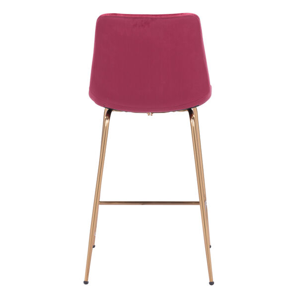 Tony Red and Gold Counter Height Bar Stool - (Open Box), image 5