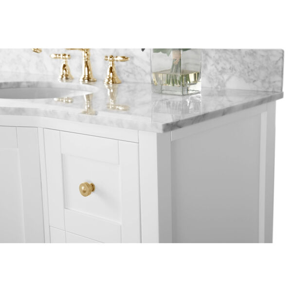 Lauren White 48-Inch Vanity Console with Gold Hardware, image 5