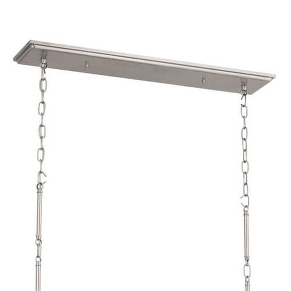Adeena Classic Pewter Eight-Light Linear Chandelier, image 6