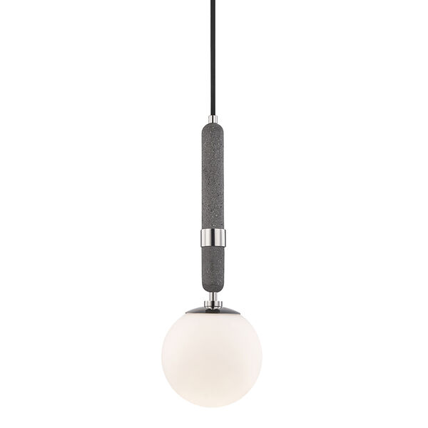 Brielle Polished Nickel One-Light Pendant, image 1