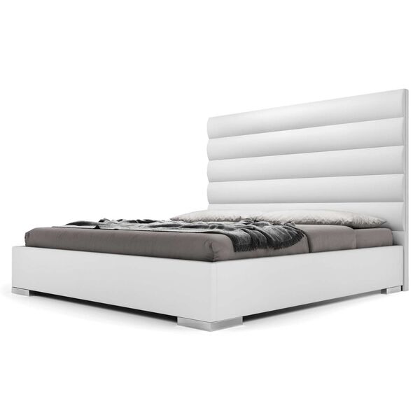 Bristol White Eco Leather King Bed, image 2