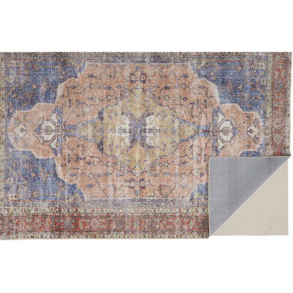 Percy Red Tan Blue Area Rug, image 6