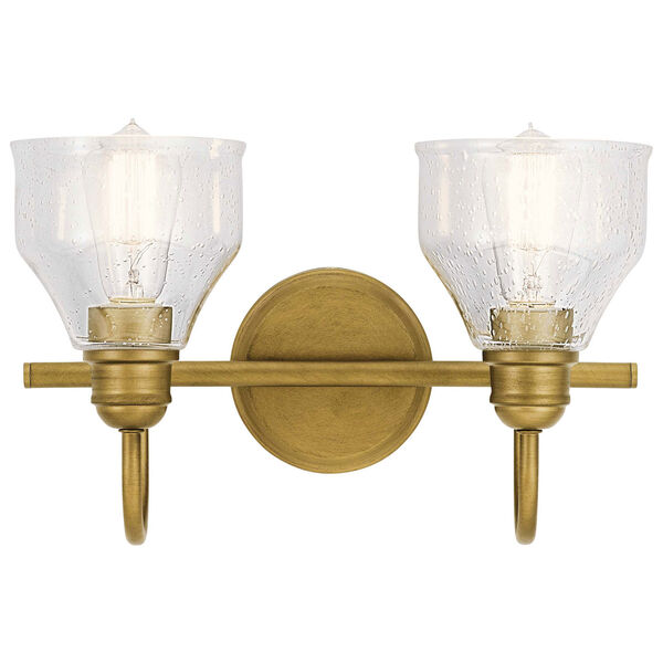 Avery Natural Brass Two-Light Bath Vanity, image 2