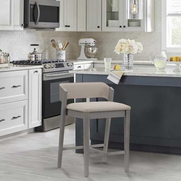 Dresden Distressed Gray Counter Stool, image 4