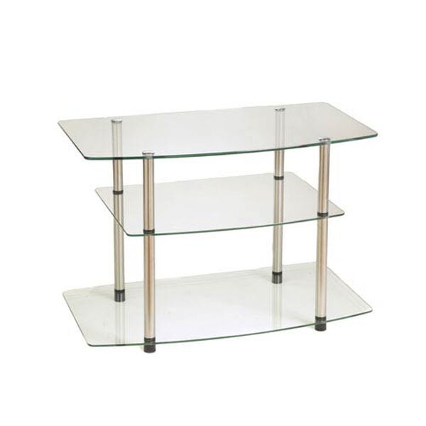 Classic Glass Stainless Steel TV Stand, image 2