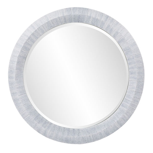 Grayson Blue Gray Round Wall Mirror, image 2