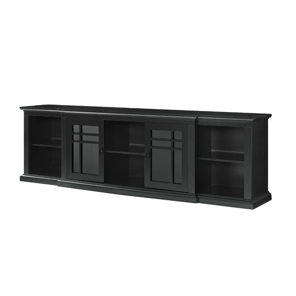 Mateo Black Glass Door Storage TV Stand, image 6