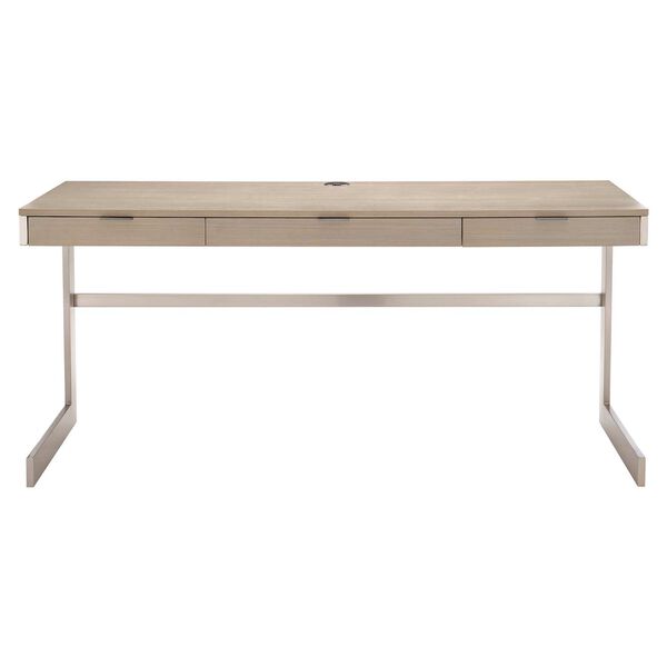 Axiom Natural and Stainless Steel Desk, image 1