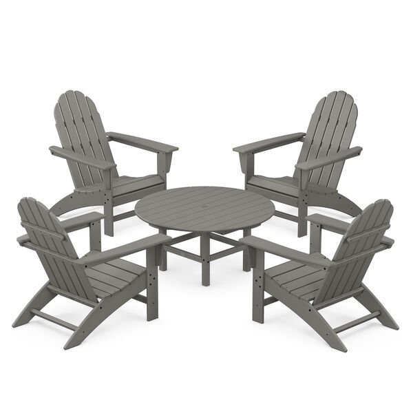 Vineyard Slate Grey Adirondack Chair Conversation Set, 5-Piece, image 1