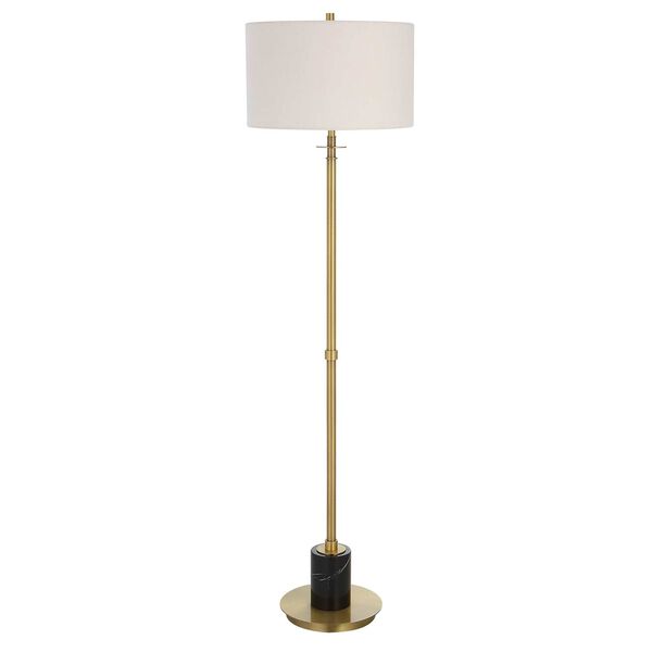 Guard Antique Brass and Black Floor Lamp, image 4