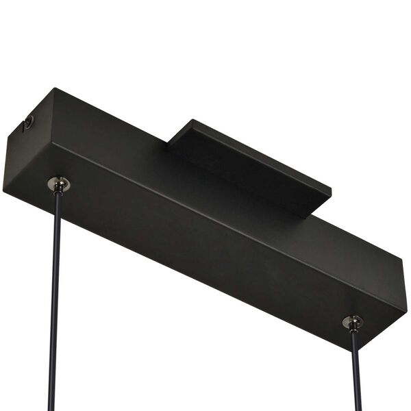 Roma Black Adjustable Three-Light Integrated LED Chandelier, image 6