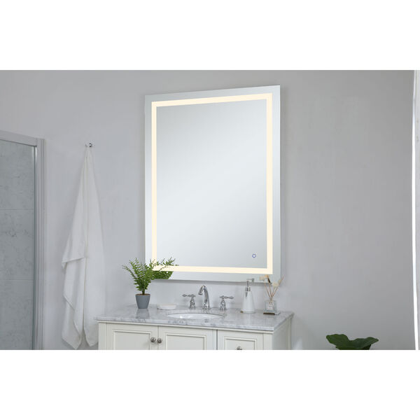 Helios Silver 48 x 36 Inch Aluminum Touchscreen LED Lighted Mirror, image 4