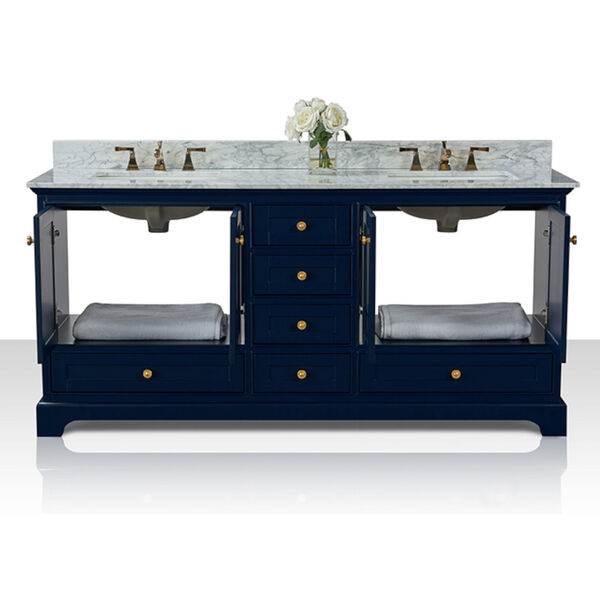 Audrey Heritage Blue White 72-Inch Vanity Console, image 2