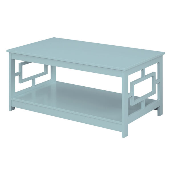 Town Square Sea Foam Coffee Table with Shelf, image 3