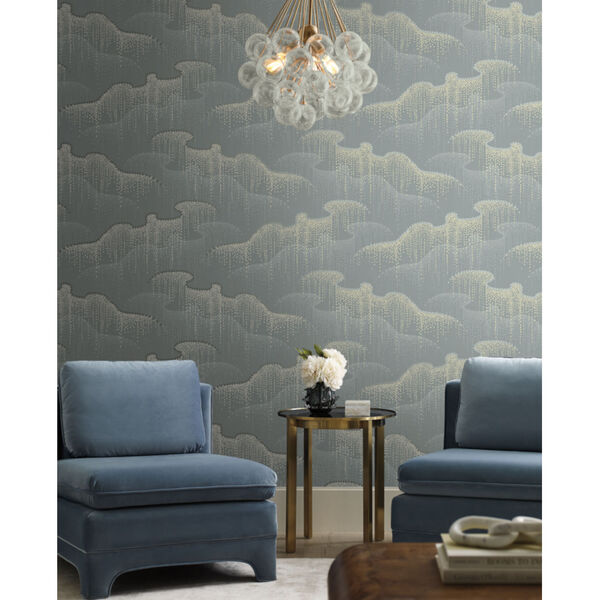 Candice Olson Modern Nature 2nd Edition Gray Moonlight Pearls Wallpaper, image 5