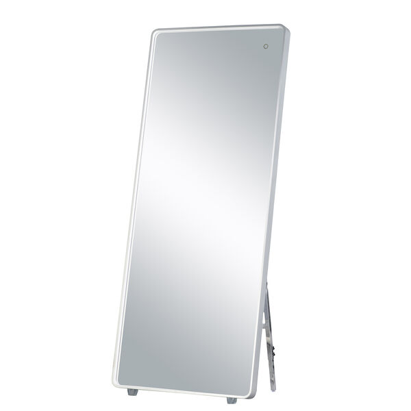 Mirror Brushed Aluminum 28-Inch One-Light ADA LED Free Standing Mirror, image 1