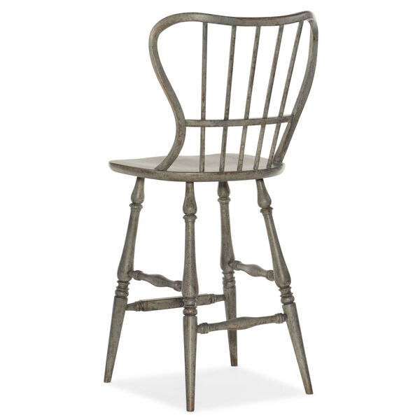 Ciao Bella Gray 49-Inch Spindle Back Bar Stool, image 2