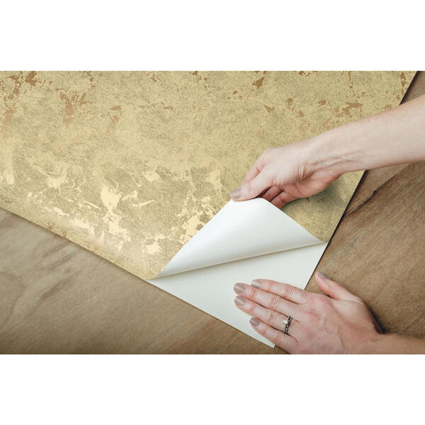 Gold Leaf Gold Peel And Stick Wallpaper, image 4