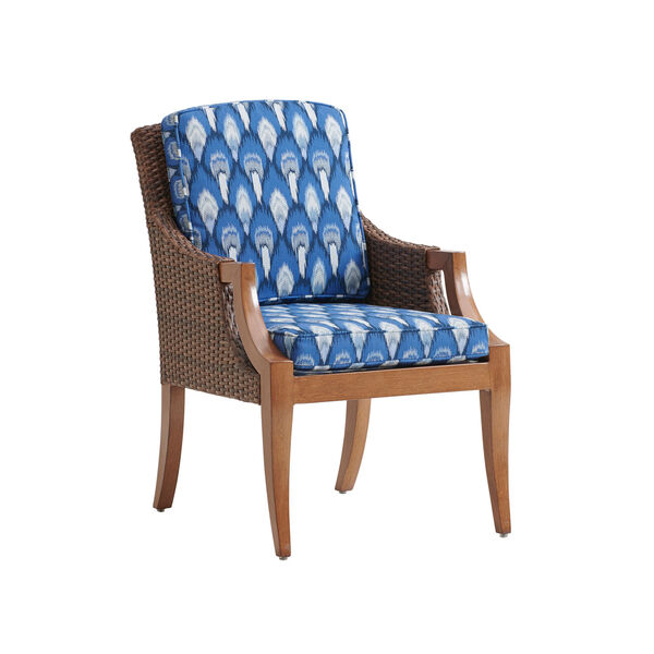 Harbor Isle Brown and Blue Arm Chair, image 1