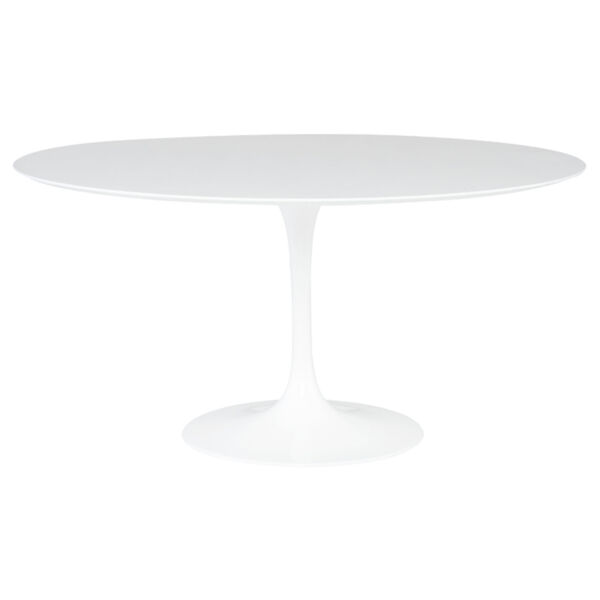 Cal White Dining Table, image 1