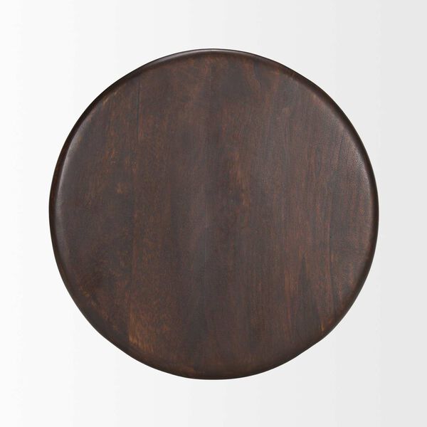 Palmera Dark Brown Wood Pedestal Side Table, image 5
