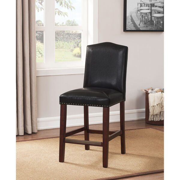 Carteret Brown Faux Leather Counter Stool , image 1