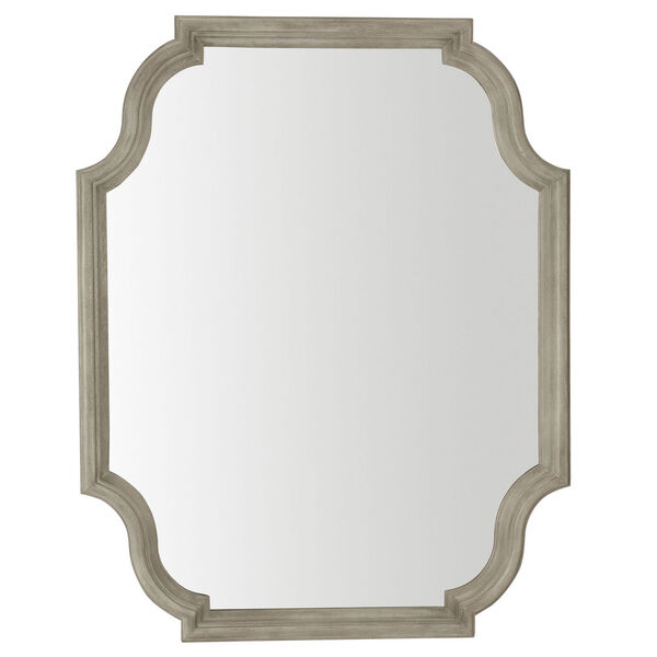 Marquesa Gray Cashmere Wood and Mirrored Glass 38-Inch Mirror, image 1