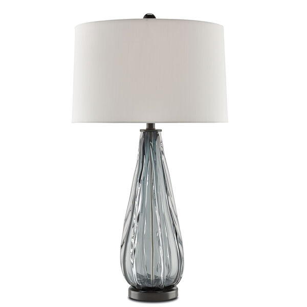 Nightcap Blue-Gray, Clear, and Black One-Light Table Lamp, image 2