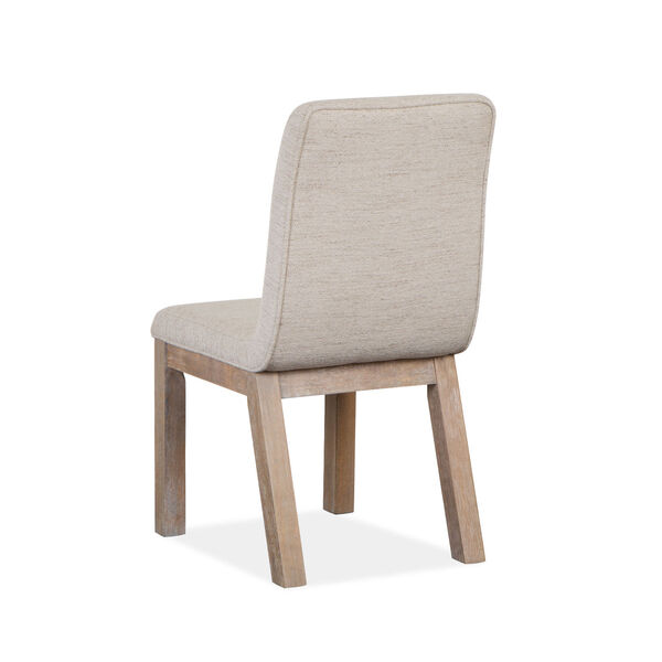 Ainsley Brown and White Upholstered Host Side Chair, image 2