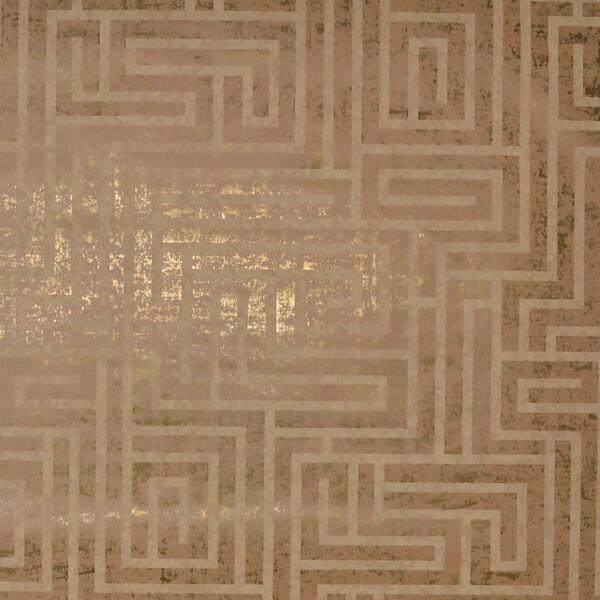 Mid Century Natural Cork Metallic Wallpaper, image 1