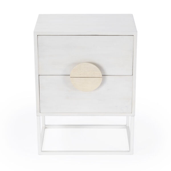 Butler Loft Lennasa White End Table with Two Drawers, image 3