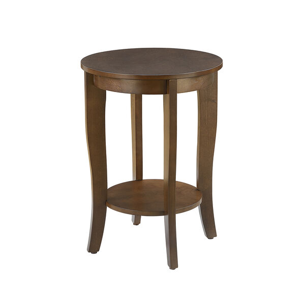 Evelyn Espresso Round End Table, image 1