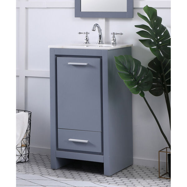 Filipo Gray 18-Inch Vanity Sink Set, image 3