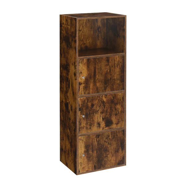 Xtra Storage Barnwood Three-Door Cabinet with Shelf, image 1