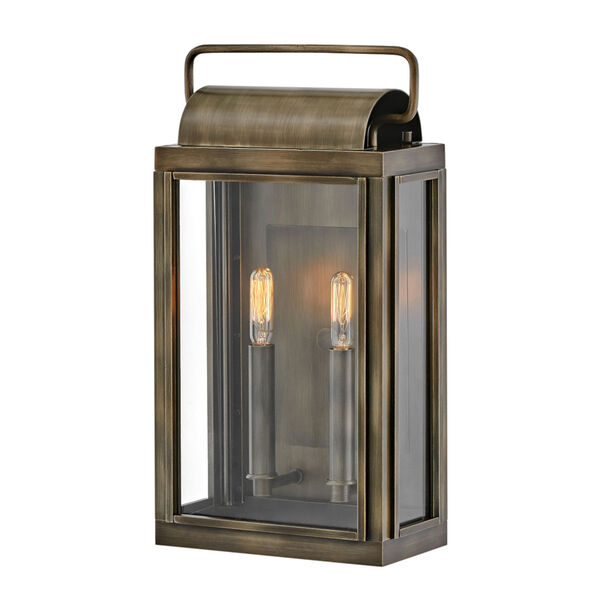 Sag Harbor Burnished Bronze Two-Light Outdoor Wall Mount With Clear Glass, image 1