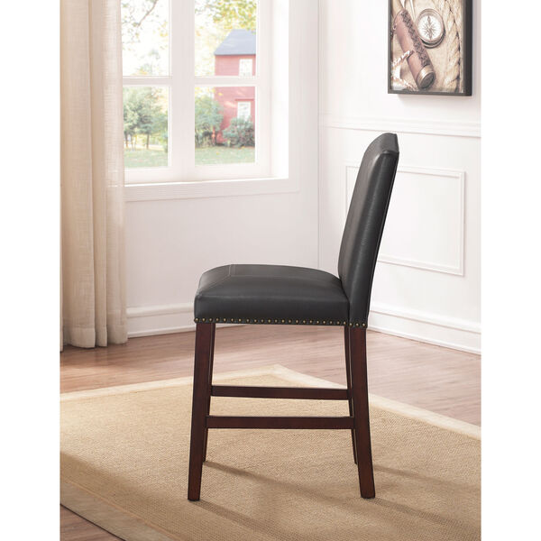 Carteret Gray Faux Leather Counter Stool, image 2