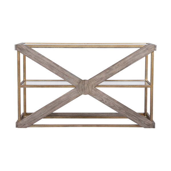 Jordrock Gold with Natural Wood Console Table, image 2