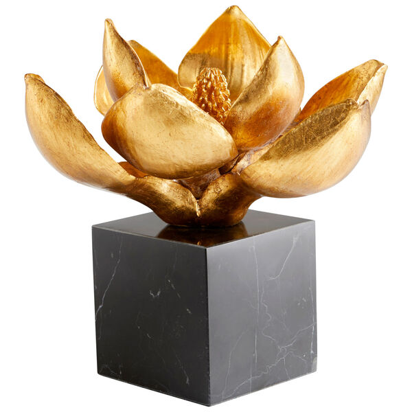 Gold and Black Edelweiss Sculpture, image 1