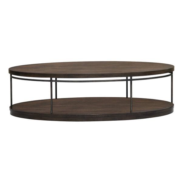 Pulaski Accents Brown Dark Wood Industrial Cocktail Table, image 2
