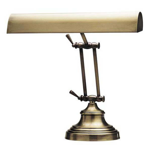 14-Inch Antique Brass Piano/Desk Lamp, image 1
