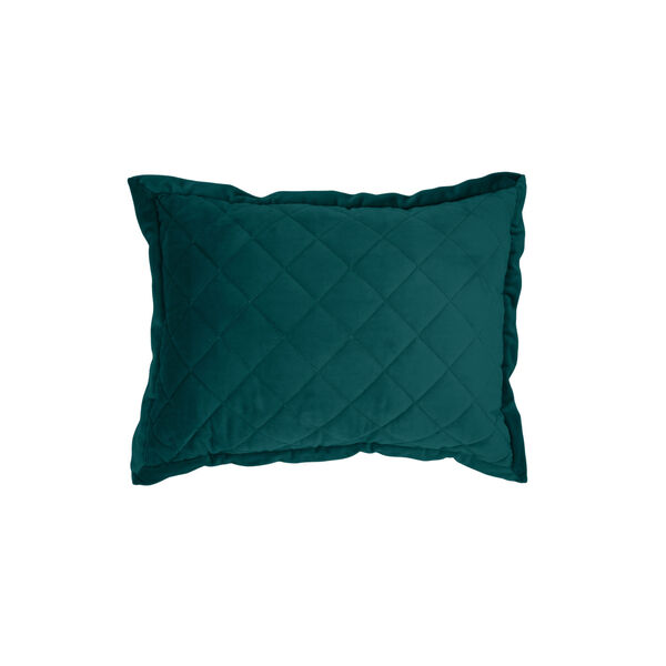 Velvet Diamond Teal 12 In. X 16 In. Quilted Throw Pillow, image 1