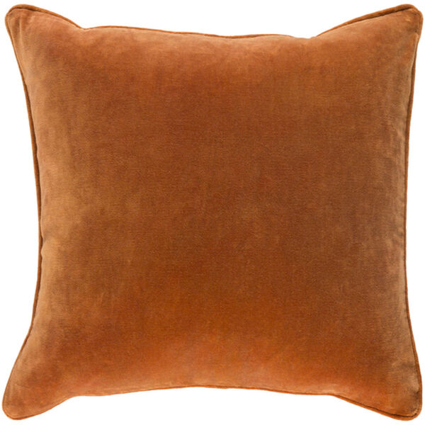 Aster Burnt Orange 18 In. Throw Pillow with Poly Fill, image 1