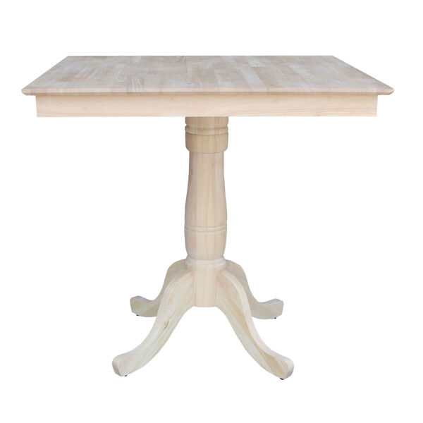 Wood 36-Inch Sqaure Top Pedestal Table, image 3