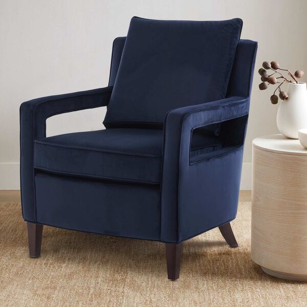 Questa Navy Blue Accent Chair, image 1