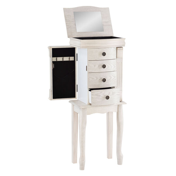 Garbo Off White Jewelry Armoire, image 7
