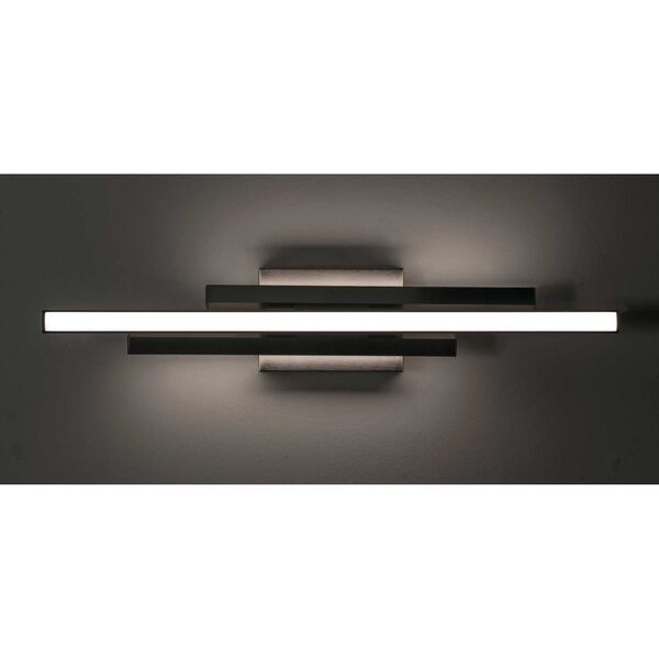 Indra Satin Nickel 24-Inch Eight-Light LED Bath Strip, image 4
